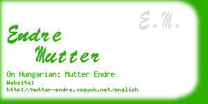 endre mutter business card